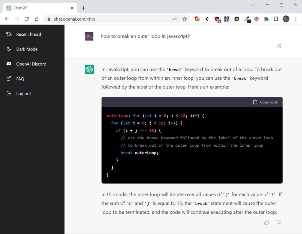 Screenshot of a question asked to ChatGPT, showing the work, but not the sources...
